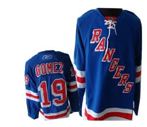 New York Rangers 19 Scott Gomez Premier Road blue Jersey New York Rangers 19 Scott Gomez Premier Road blue Jersey