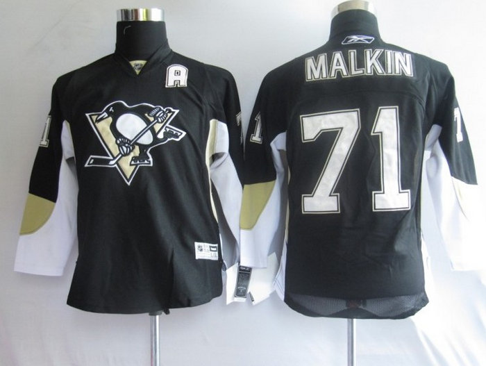 NHL Jerseys Pittaburgh Penguins71 black（KIDS)
