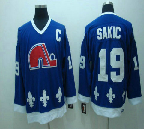 NHL Jerseys Quebec Nordiques Sakic #19 Jerseys