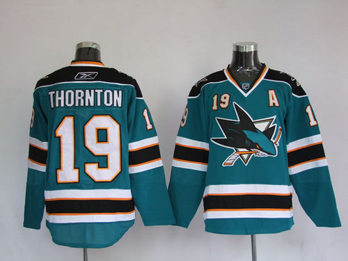 NHL Jerseys San Jose Sharks 19 Joe Thornton Green NHL Jerseys San Jose Sharks 19 Joe Thornton Green
