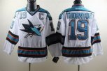 San Jose Sharks #19 Joe Thornton White Jersey C patch San Jose Sharks #19 Joe Thornton White Jersey C patch