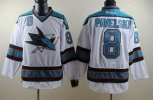 San Jose Sharks #8 Joe Pavelski white Jersey San Jose Sharks #8 Joe Pavelski white Jersey