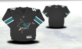 San Jose Sharks Youth black Third Jersey (Blank or Customized)