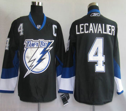 NHL Jerseys Tampa Bay Lightning 4# Vincent Lecavalier Black NHL Jerseys Tampa Bay Lightning 4# Vincent Lecavalier Black