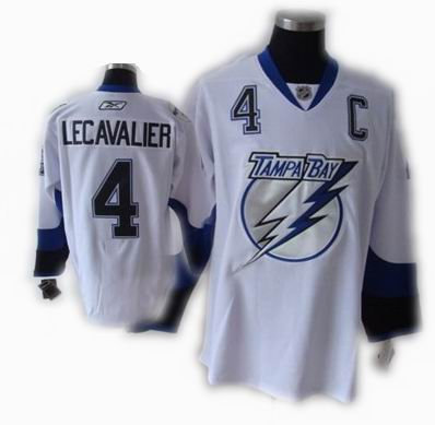 NHL Tampa Bay Lightning #4 Vincent Lecavalier White With C patch Jersey NHL Tampa Bay Lightning #4 Vincent Lecavalier White With C patch Jersey