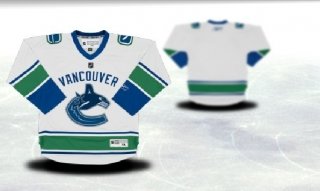 Vancouver Canucks Youth white Jersey (Blank or Customized)