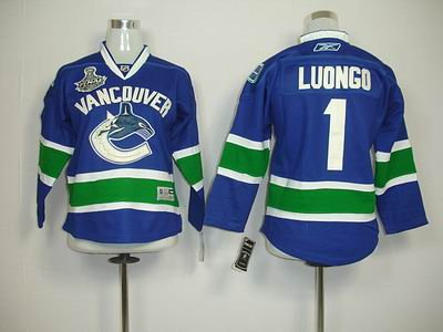 Vancouver Canucks 1 Roberto Luongo BLUE 2011 tanley Cup JERSEY Vancouver Canucks 1 Roberto Luongo BLUE 2011 tanley Cup JERSEY