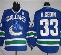 KIDS Vancouver Canucks 33 H.SEDIN blue