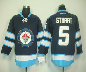 nhl jerseys winnipeg jets #5 stuart blue 2011 new nhl jerseys winnipeg jets #5 stuart blue 2011 new