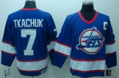 Winnipeg Jets #7 TKACHUK Blue CCM Jersey Winnipeg Jets #7 TKACHUK Blue CCM Jersey