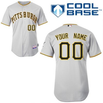 Customized Pittsburgh Pirates Jersey Grey Road Cool Base Baseball Jersey
