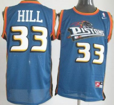 Detroit Pistons 33# Grant Hill Soul Swingman Stitched Blue NBA Jerseys Detroit Pistons 33# Grant Hill Soul Swingman Stitched Blue NBA Jerseys