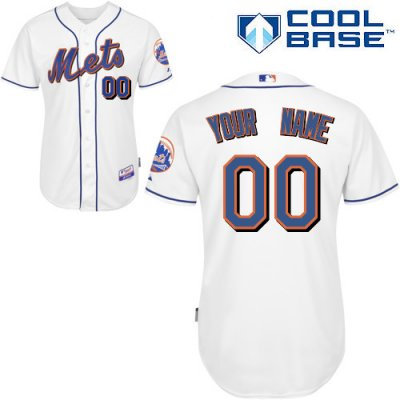 Customized New York Mets Jersey White 2010 Home Cool Base Baseball Jersey
