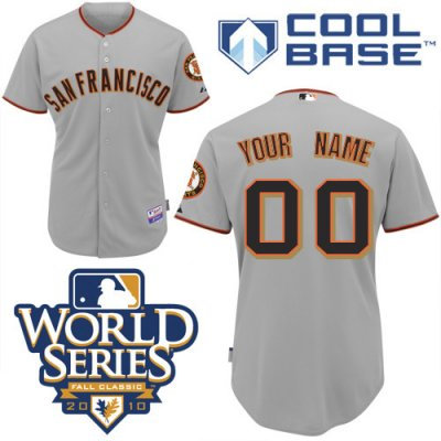 Customized San Francisco Giants Jersey Cool Base Grey Road Baseball Jersey