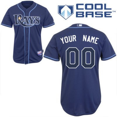 Customized Tampa Bay Rays Jersey Blue Cool Base Baseball Jersey