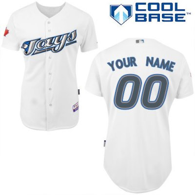 Customized Toronto Blue Jays Jersey White Home Cool Base Baseball Jersey