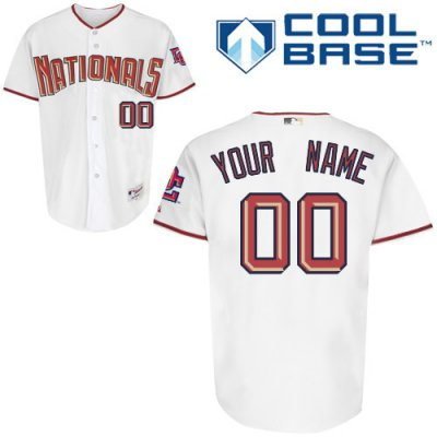 Customized Washington Nationals Jersey White Home Cool Base Baseball Jersey