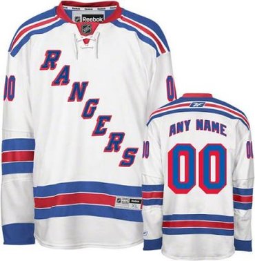 Customized New York Rangers Jersey White Road Man  Jersey