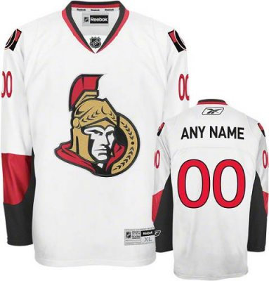 Customized Ottawa Senators Jersey White Road Man Jersey Customized Ottawa Senators Jersey White Road Man Jersey