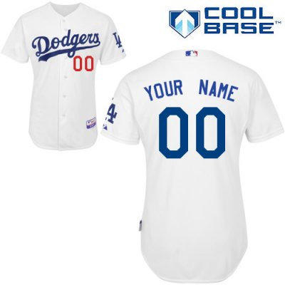 Customized Los Angeles Dodgers Jersey White Home 1955 World Series Anniversary Patch Baseball Jersey Customized Los Angeles Dodgers Jersey White Home 1955 World Series Anniversary Patch Baseball Jersey