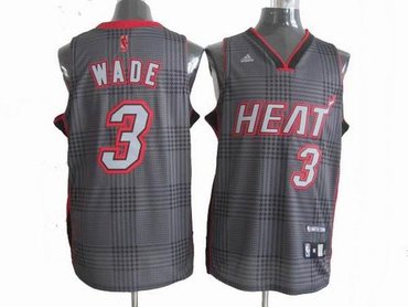 Miami Heat 3 Dwyane Wade black Rhythm Fashion Swingman Jerseys