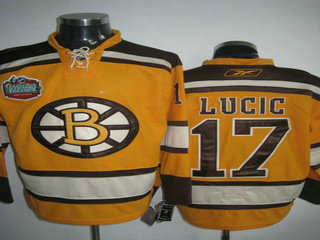 NHL jerseys Boston Bruins 17 lucic Yellow brown