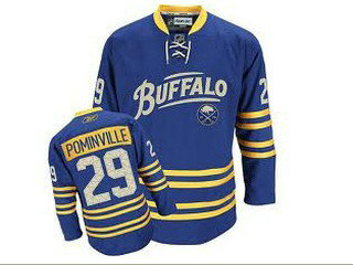 NHL jerseys Buffalo Sabres 29# Pominville  jerseys blue 3rd