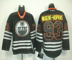 Edmonton Oilers 93 NUGENT-HOPKINS black ice nhl jerseys