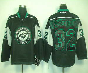 Minnesota Wild 32 Backstrom black ice nhl jerseys Minnesota Wild 32 Backstrom black ice nhl jerseys