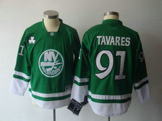 NHL jerseys 2011 St Pattys Day New York islanders 91 John Tavares Green Jerseys