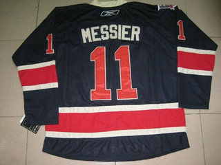 Nhl jerseys NY Rangers 11 Messier jerseys dark blue