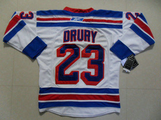 NHL jerseys NY Rangers 23 Drury white