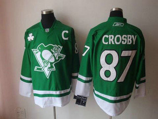 ST PARTYS DAY NHL Pittsburgh Penguins 87 Sidney Crosby green ST PARTYS DAY NHL Pittsburgh Penguins 87 Sidney Crosby green