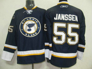 NHL jerseys St. Louis Blues 55 Janssen Blue Third Jersey(3rd)