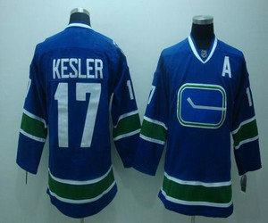 youth nhl vancouver canucks #17 kesler blue 3rd (A patch)