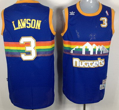 Denver Nuggets #3 Lawson Soul Swingman Stitched Blue Rainbow Throwback Jersey Denver Nuggets #3 Lawson Soul Swingman Stitched Blue Rainbow Throwback Jersey