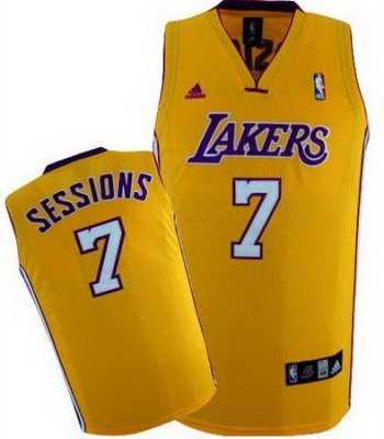 Los Angeles Lakers #7 Ramon Sessions Yellow Swingman Jerseys