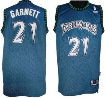 Minnesota Timberwolves 21# Kevin Garnett Blue Swingman Jersey