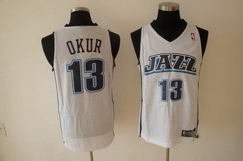Utah Jazz 13# OKUR white SWINGMAN jerseys