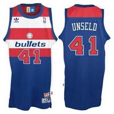 Washington Wizards bullets #41 unseld blue jersey