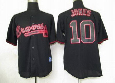 Atlanta Braves 10# Chipper Jones black Jersey Atlanta Braves 10# Chipper Jones black Jersey