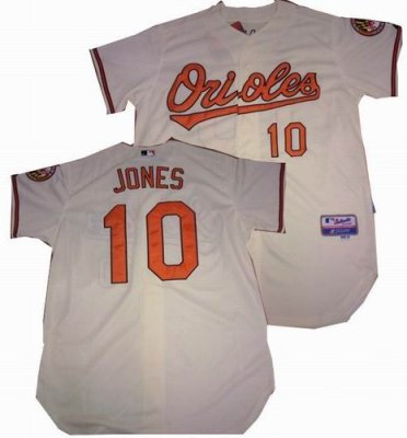 Baltimore Orioles #10 Adam Jones CREAM cool base jersey Baltimore Orioles #10 Adam Jones CREAM cool base jersey
