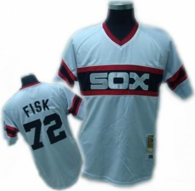 Chicago White Sox Carlton Fisk 72 1983 Home Throwback White Jersey