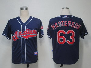 MLB Jerseys Cleveland Indians 63 Masterson Blue Cool Base