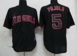 Los Angeles Angels 5# Albert Pujols Pitch Black Fashion Jersey Los Angeles Angels 5# Albert Pujols Pitch Black Fashion Jersey