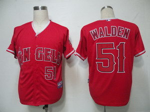 Los Angeles Angels 51 Walden Red Cool Base Jerseys Los Angeles Angels 51 Walden Red Cool Base Jerseys