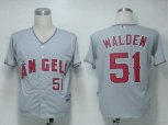 MLB Jerseys Los Angeles Angels 51 Walden Grey Cool Base