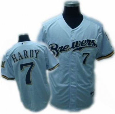 Milwaukee Brewers James Hardy Jersey #7 white Milwaukee Brewers James Hardy Jersey #7 white