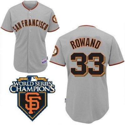 2010 World Series Champions San Francisco Giants 33 Rowand Grey Jersey