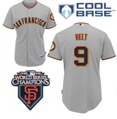 2010 World Series Champions San Francisco Giants 9 BELT Grey Jersey